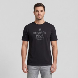 U.S Grand Polo equipment & apparel Ανδρική Κοντομάνικη Μπλούζα AU02648_NE23NERO Black