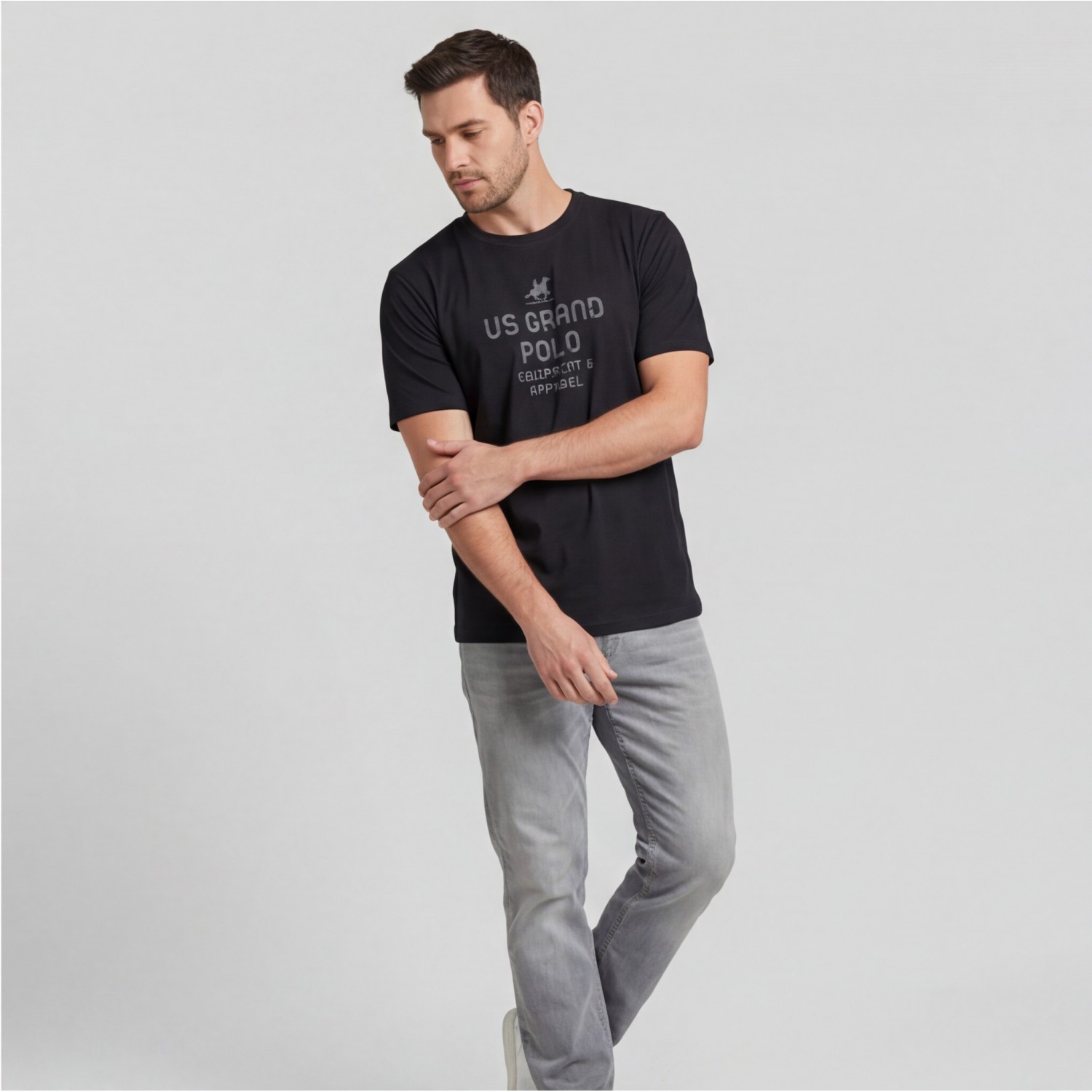 U.S Grand Polo equipment & apparel Ανδρική Κοντομάνικη Μπλούζα AU02648_NE23NERO Black