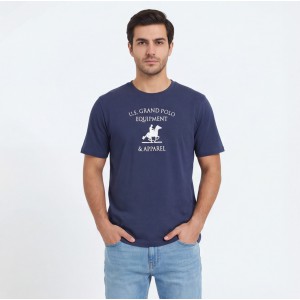 U.S Grand Polo equipment & apparel Ανδρική κοντομάνικη μπλούζα AU02649_BL1NAVY