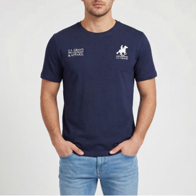 U.S Grand Polo equipment & apparel Ανδρική κοντομάνικη μπλούζα AU02651_BL1NAVY