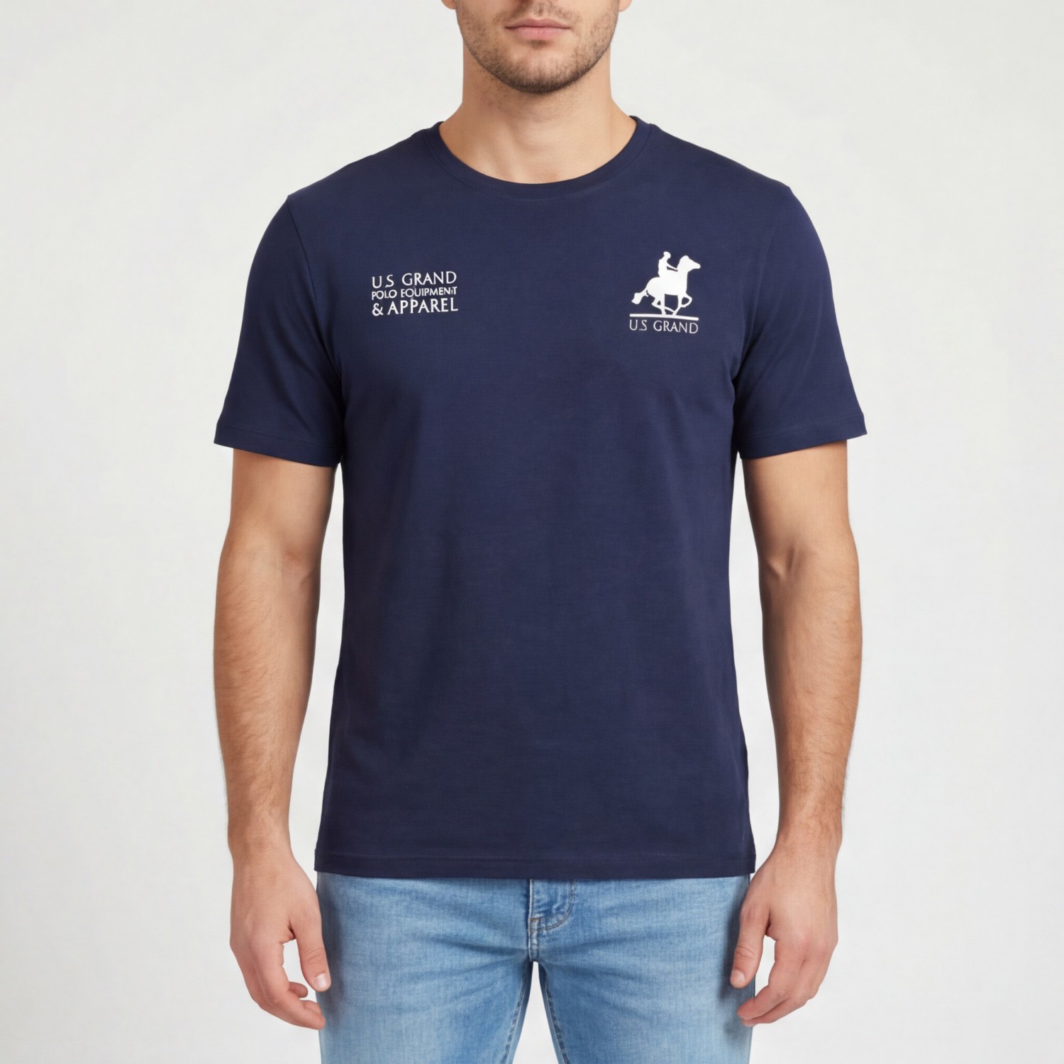U.S Grand Polo equipment & apparel Ανδρική κοντομάνικη μπλούζα AU02651_BL1NAVY