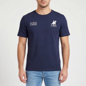 U.S Grand Polo equipment & apparel Ανδρική κοντομάνικη μπλούζα AU02651_BL1NAVY