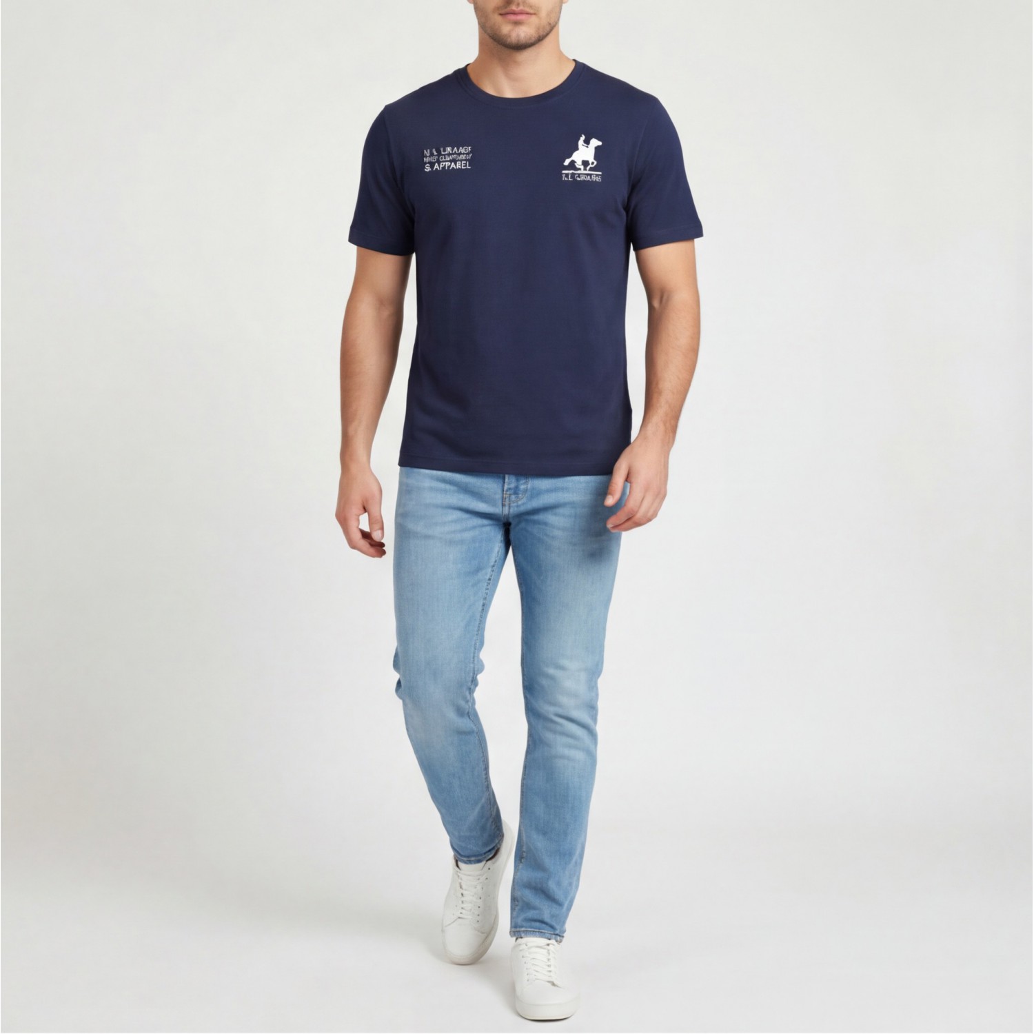 U.S Grand Polo equipment & apparel Ανδρική κοντομάνικη μπλούζα AU02651_BL1NAVY