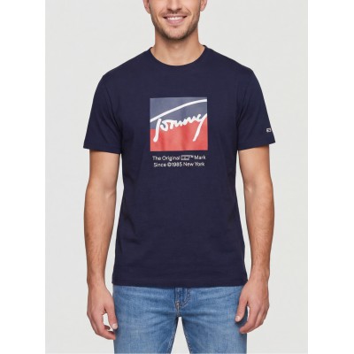 Tommy Hilfiger Ανδρική κοντομάνικη μπλούζα DM0DM21940_BLC1G Navy