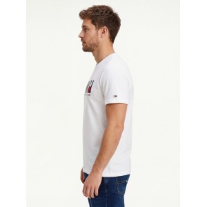 Tommy Hilfiger Ανδρική κοντομάνικη μπλούζα DM0DM21941_BIYBL Λευκό