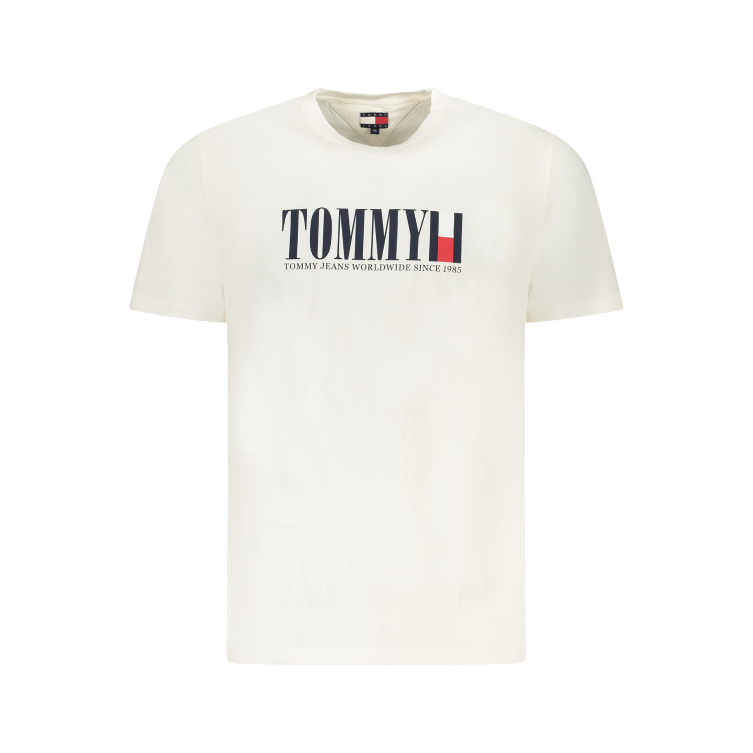 Tommy Hilfiger Ανδρική κοντομάνικη μπλούζα DM0DM21941_BIYBL Λευκό
