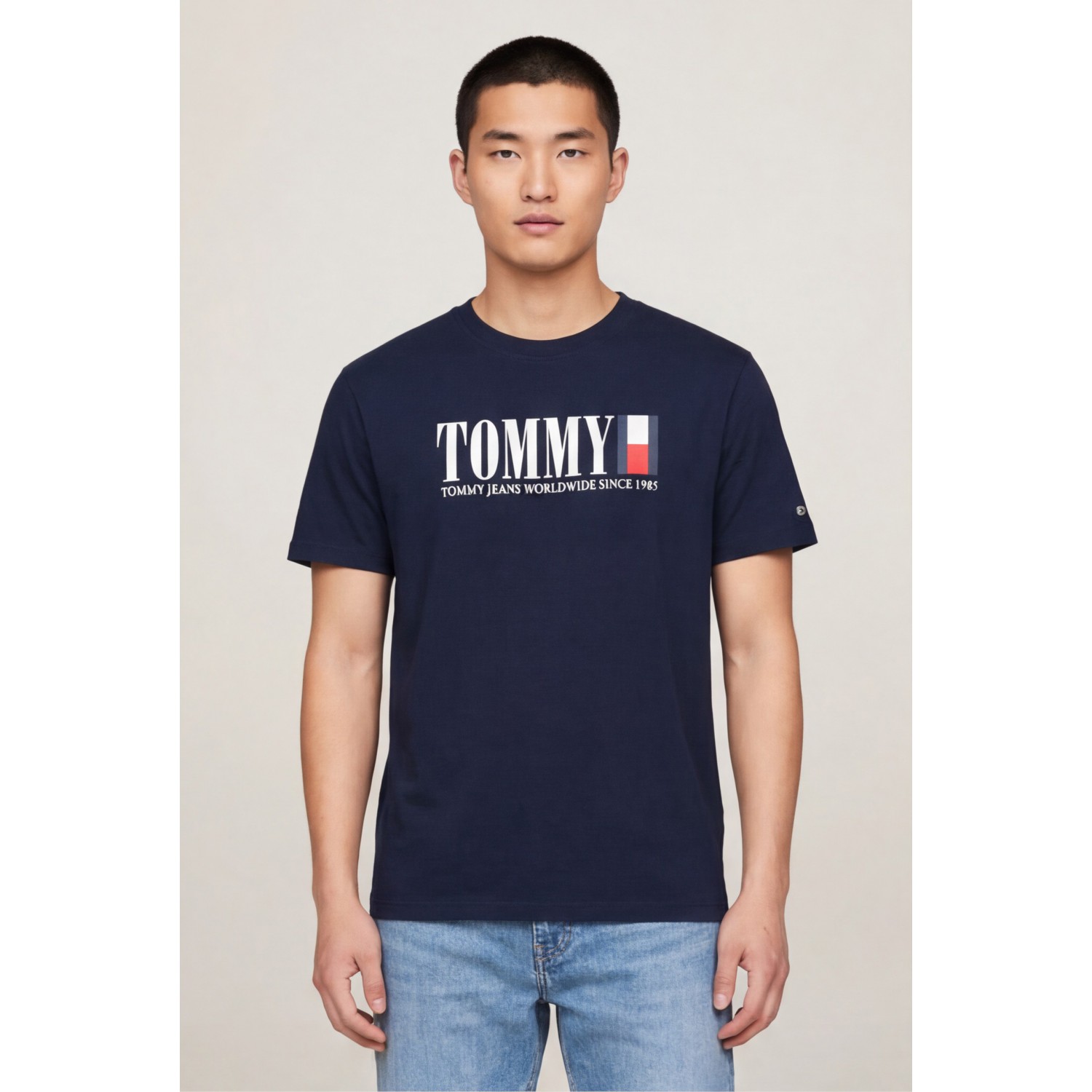 Tommy Hilfiger Ανδρική κοντομάνικη μπλούζα DM0DM21941_BLC1G Navy