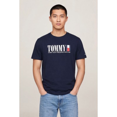 Tommy Hilfiger Ανδρική κοντομάνικη μπλούζα DM0DM21941_BLC1G Navy
