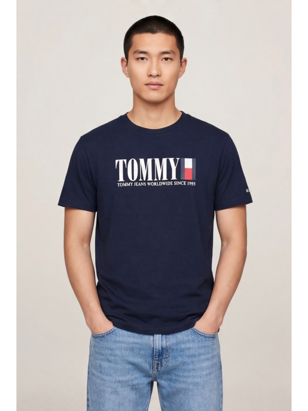 Tommy Hilfiger Ανδρική κοντομάνικη μπλούζα DM0DM21941_BLC1G Navy
