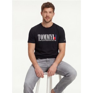 Tommy Hilfiger Ανδρική κοντομάνικη μπλούζα DM0DM21941_NEBDS Black