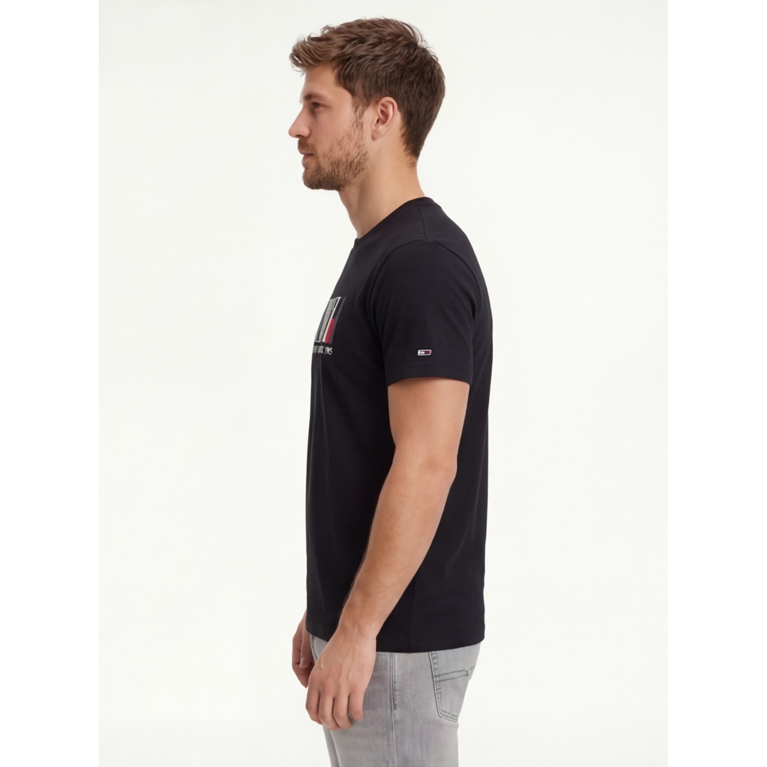 Tommy Hilfiger Ανδρική κοντομάνικη μπλούζα DM0DM21941_NEBDS Black