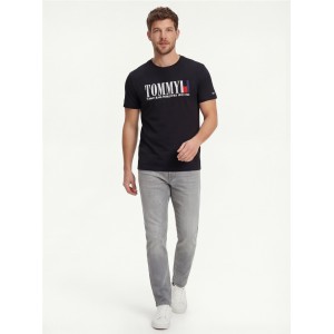 Tommy Hilfiger Ανδρική κοντομάνικη μπλούζα DM0DM21941_NEBDS Black