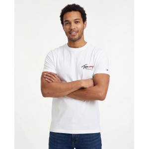 Tommy Hilfiger Ανδρική κοντομάνικη μπλούζα DM0DM22538_BIYBL Λευκό