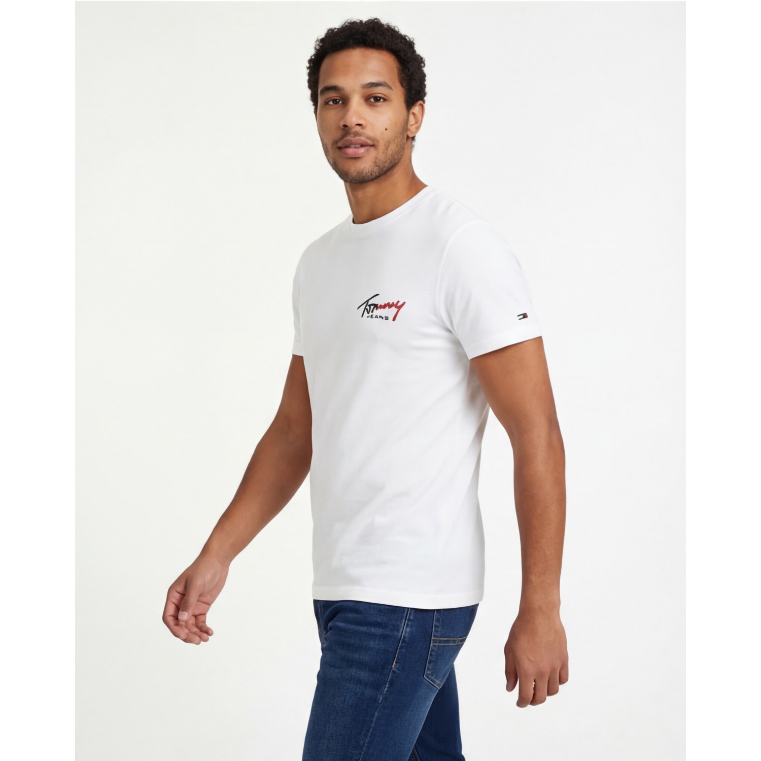 Tommy Hilfiger Ανδρική κοντομάνικη μπλούζα DM0DM22538_BIYBL Λευκό