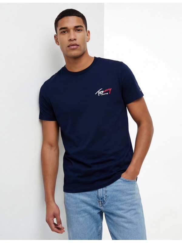 Tommy Hilfiger Ανδρική κοντομάνικη μπλούζα DM0DM22538_BLC1G Navy