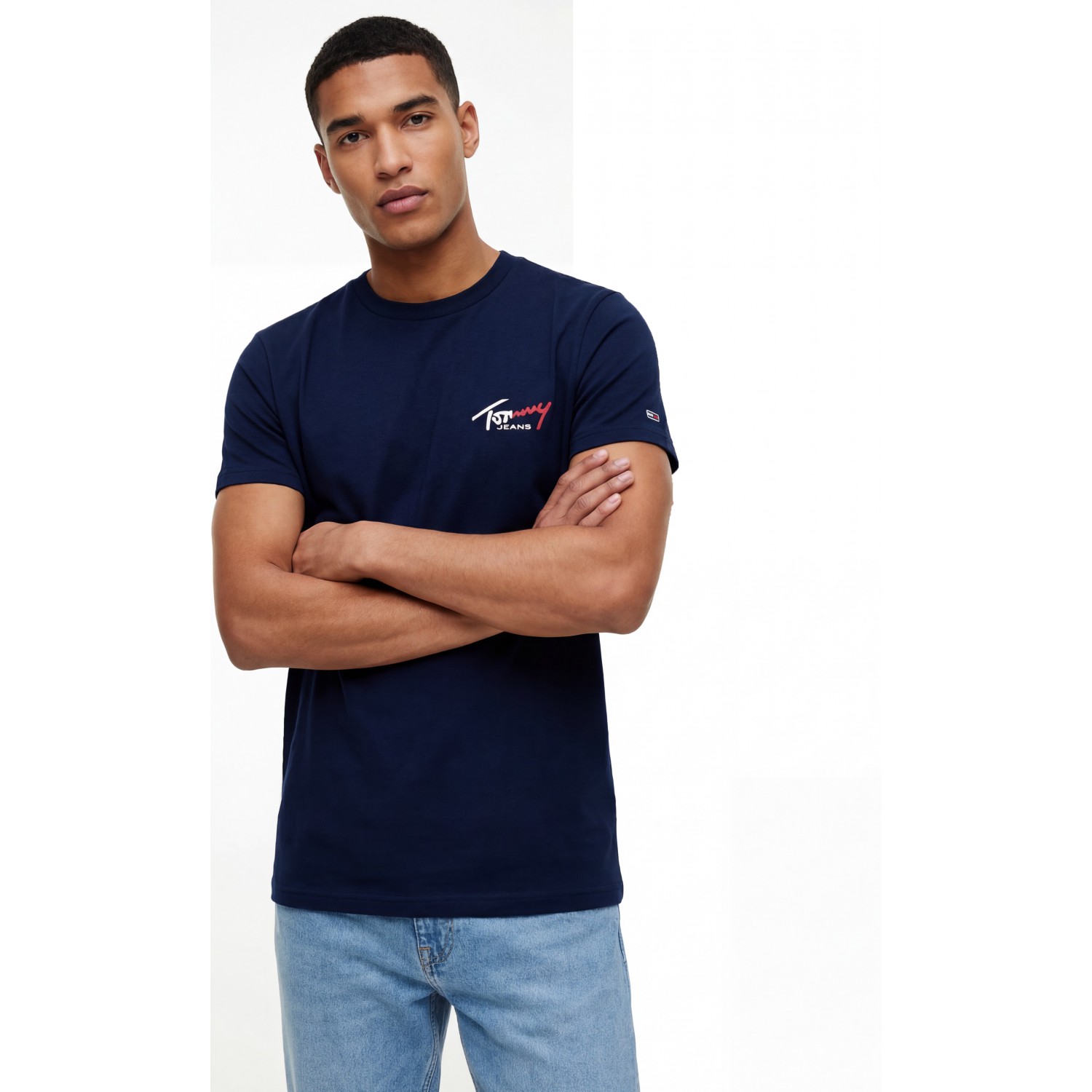 Tommy Hilfiger Ανδρική κοντομάνικη μπλούζα DM0DM22538_BLC1G Navy