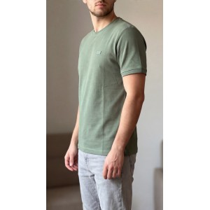 Life Style Butiken Ανδρική κοντομάνικη μπλούζα Πικέ LS12431096 Μέντα