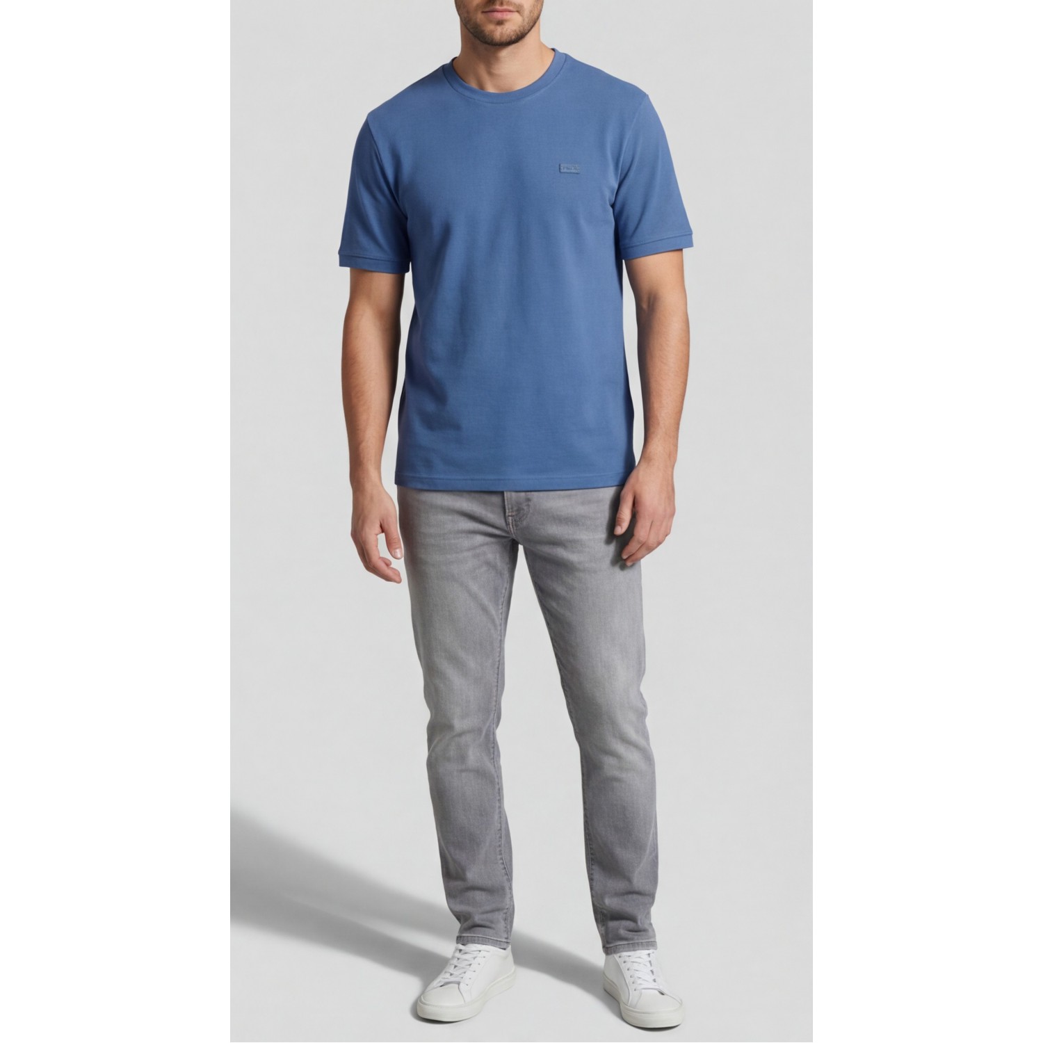 Life Style Butiken Ανδρική κοντομάνικη μπλούζα Πικέ LS12431096 Ραφ