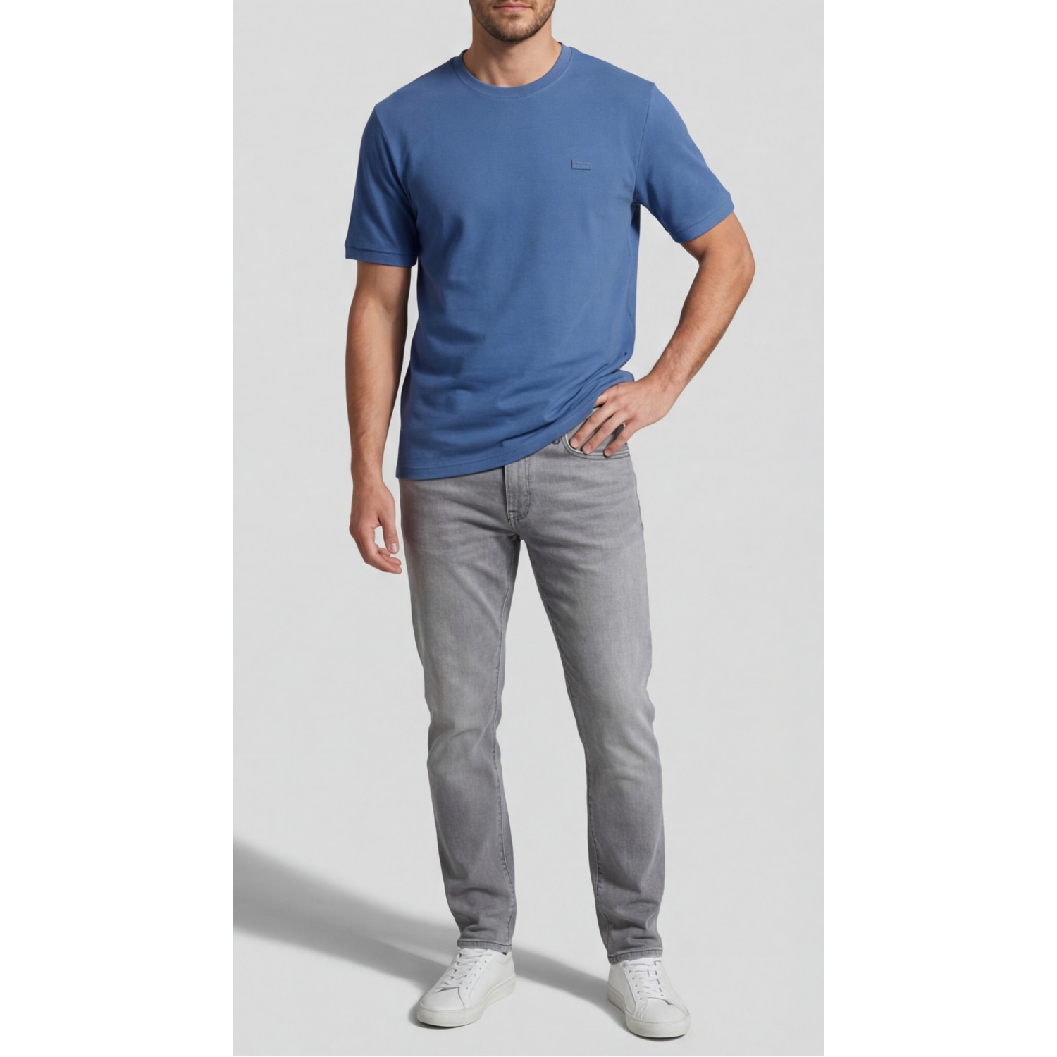 Life Style Butiken Ανδρική κοντομάνικη μπλούζα Πικέ LS12431096 Ραφ