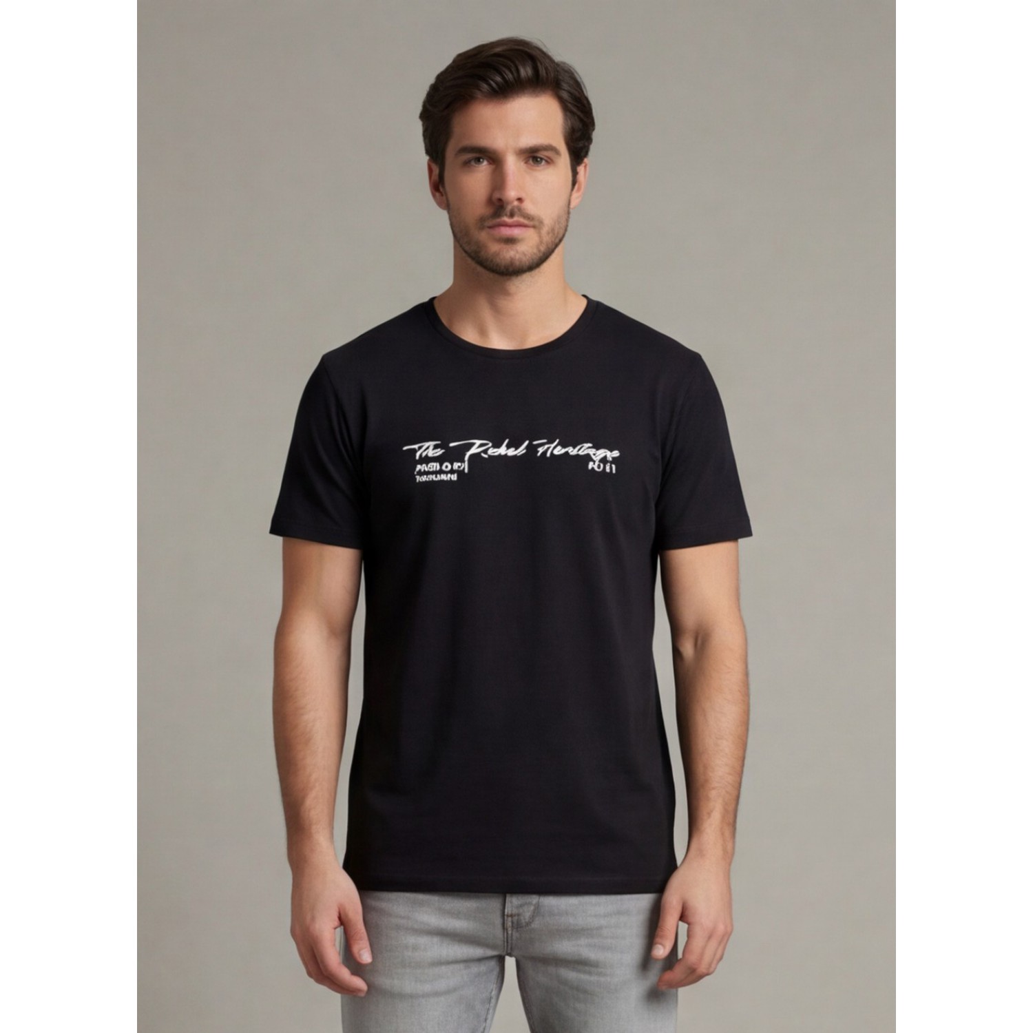 Life Style Butiken Ανδρική κοντομάνικη μπλούζα LS12631004 Black