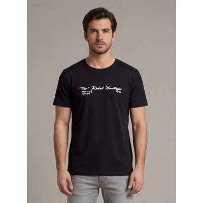 Life Style Butiken Ανδρική κοντομάνικη μπλούζα LS12631004 Black