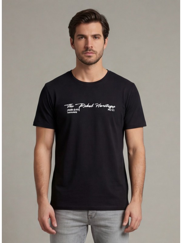 Life Style Butiken Ανδρική κοντομάνικη μπλούζα LS12631004 Black