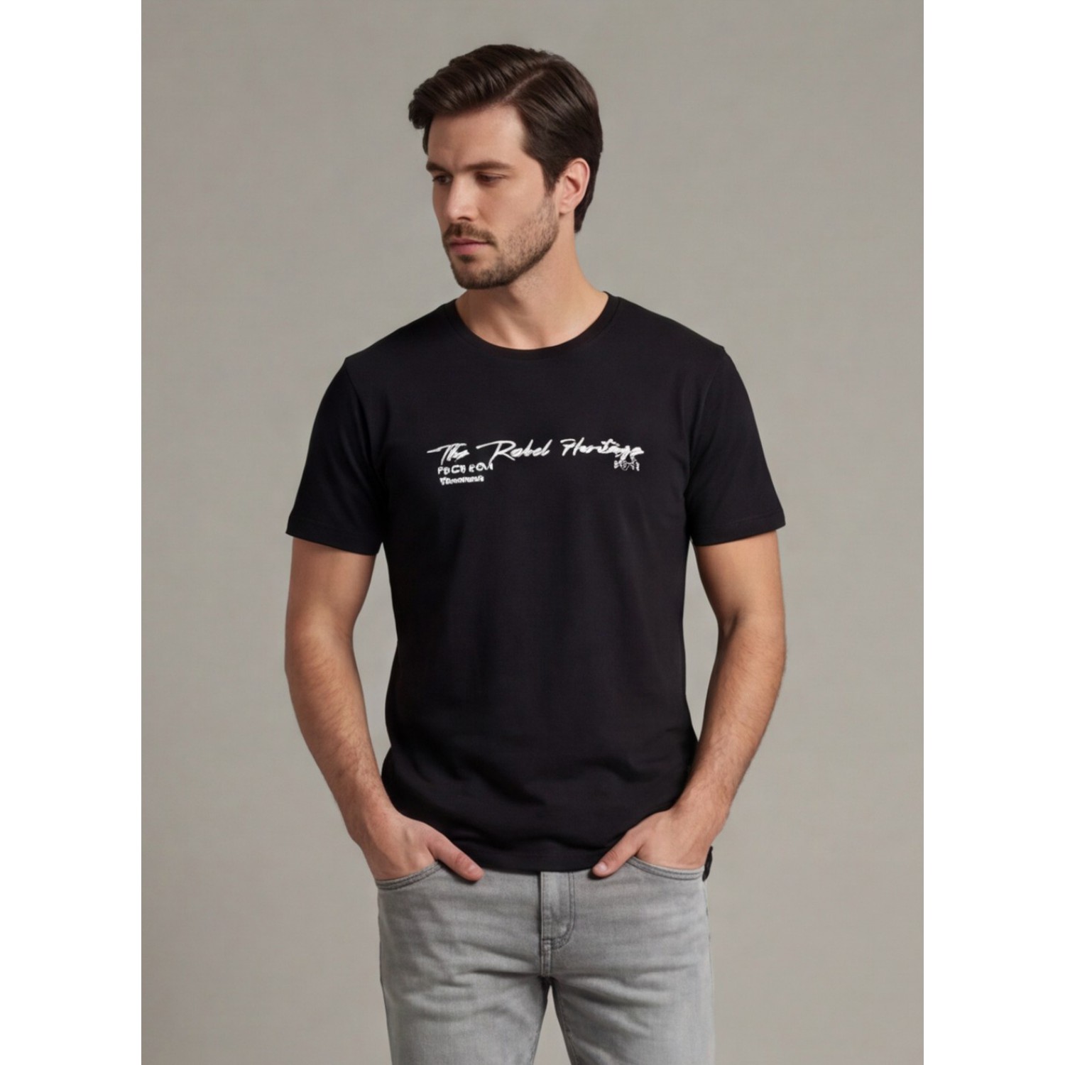 Life Style Butiken Ανδρική κοντομάνικη μπλούζα LS12631004 Black