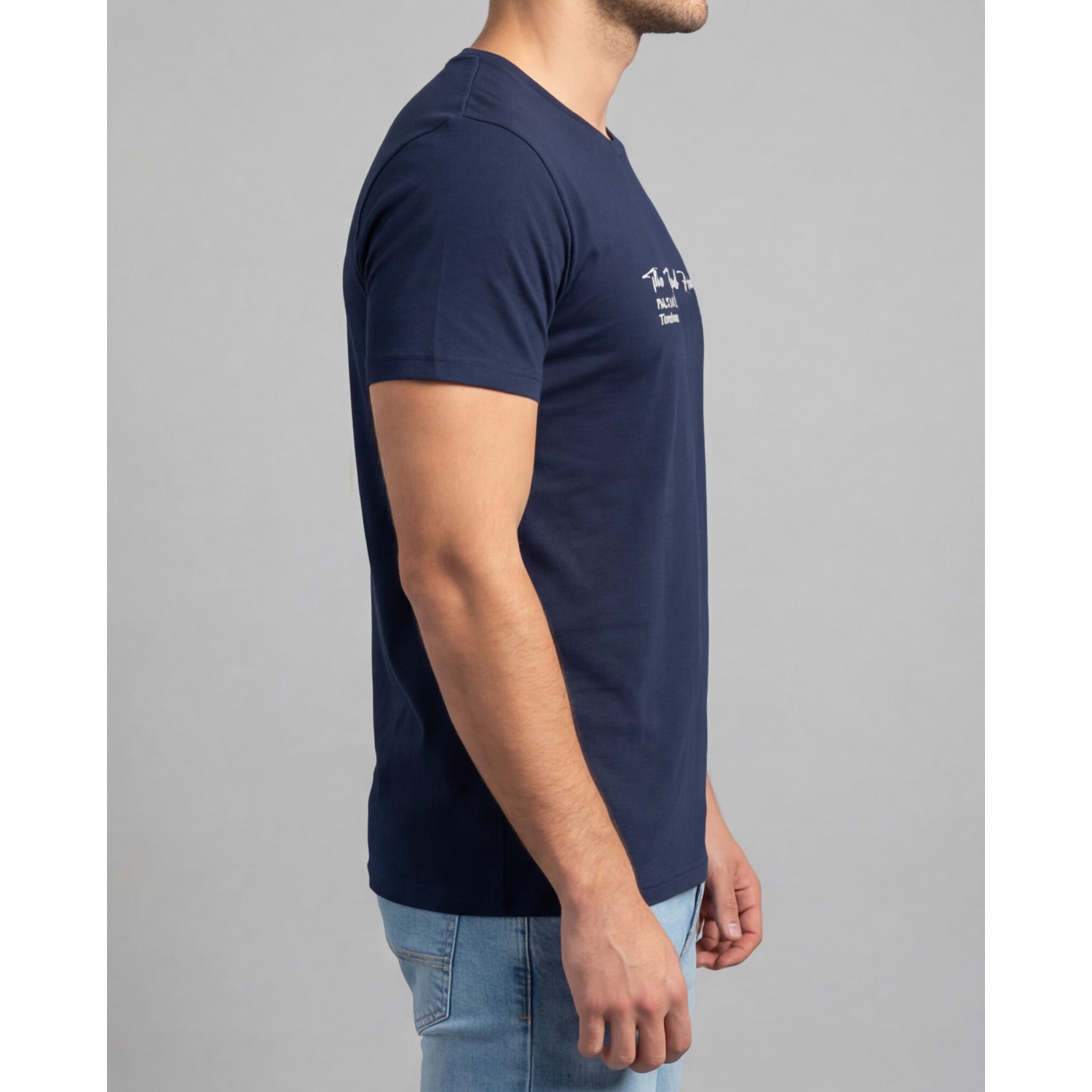 Life Style Butiken Ανδρική κοντομάνικη μπλούζα LS12631004 Navy