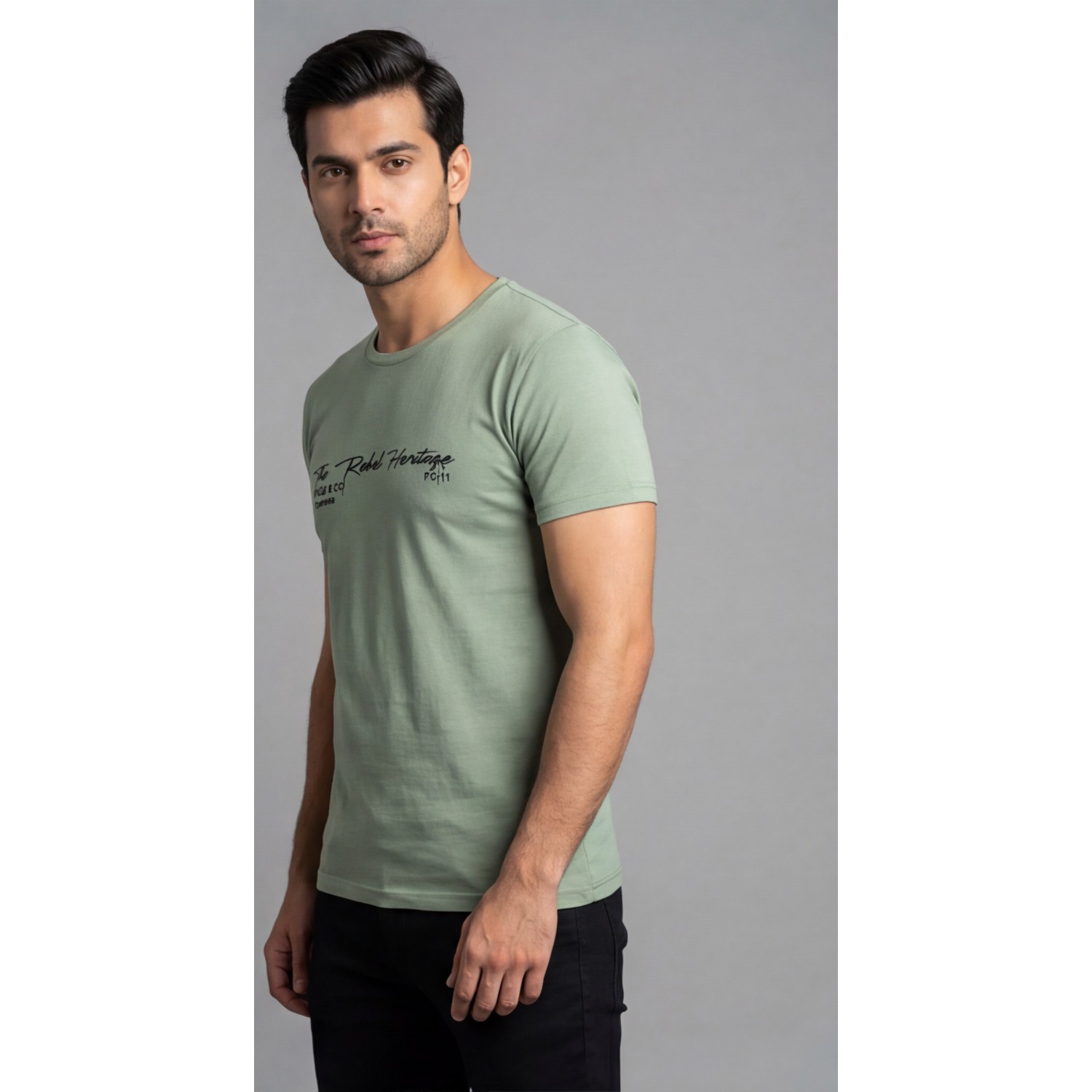 Life Style Butiken Ανδρική κοντομάνικη μπλούζα LS12631004 Μέντα