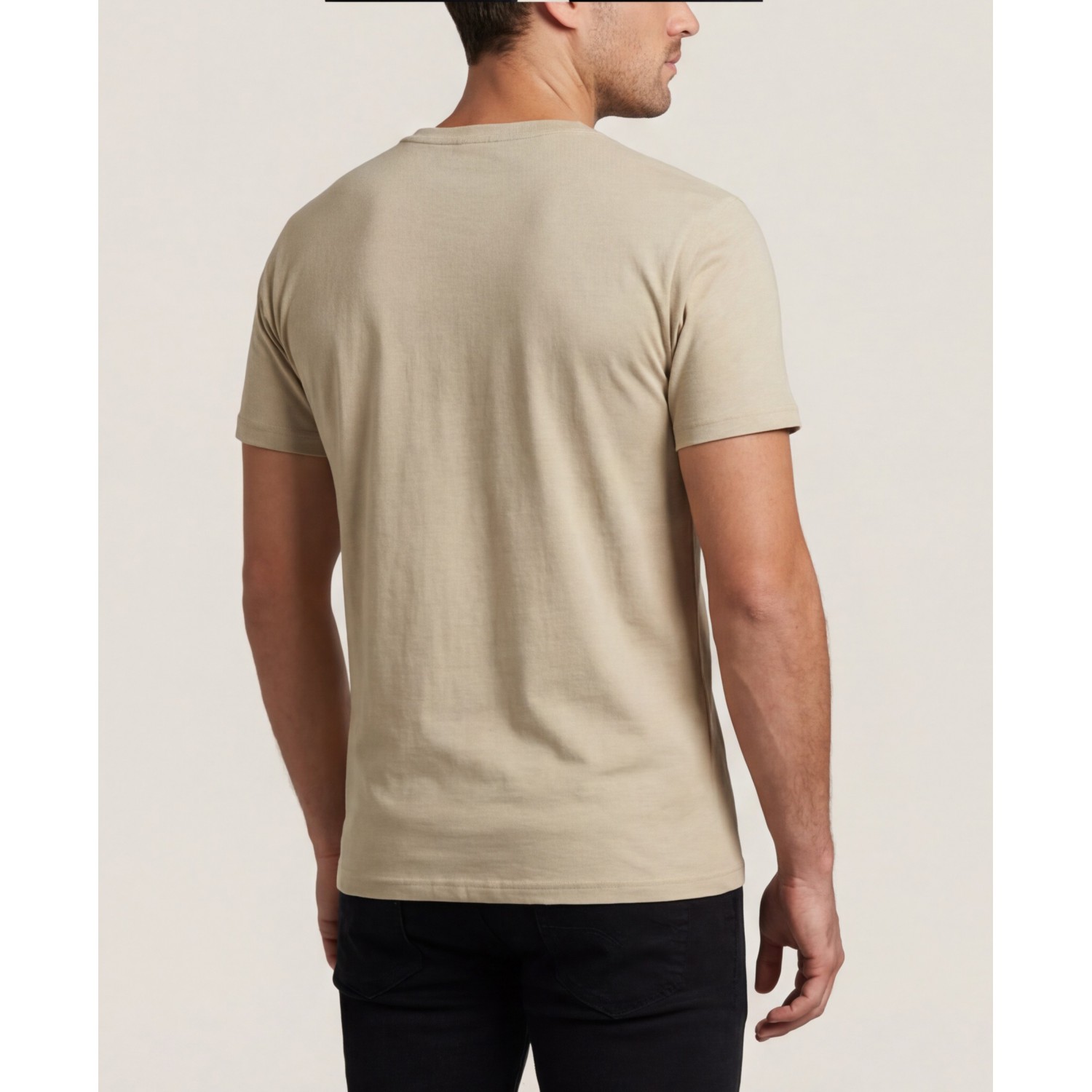 Life Style Butiken Ανδρική κοντομάνικη μπλούζα LS12631004 Μπεζ