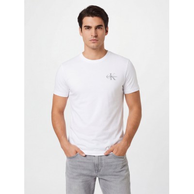 CALVIN KLEIN Ανδρική Κοντομάνικη Μπλούζα LV04RF278G_BIYAF Λευκό