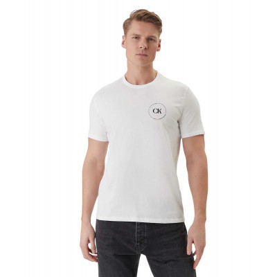 CALVIN KLEIN Ανδρική Κοντομάνικη Μπλούζα LV04RF801G_BIYAF Λευκό