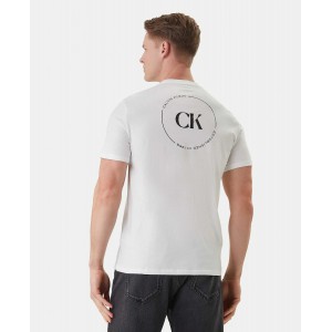 CALVIN KLEIN Ανδρική Κοντομάνικη Μπλούζα LV04RF801G_BIYAF Λευκό