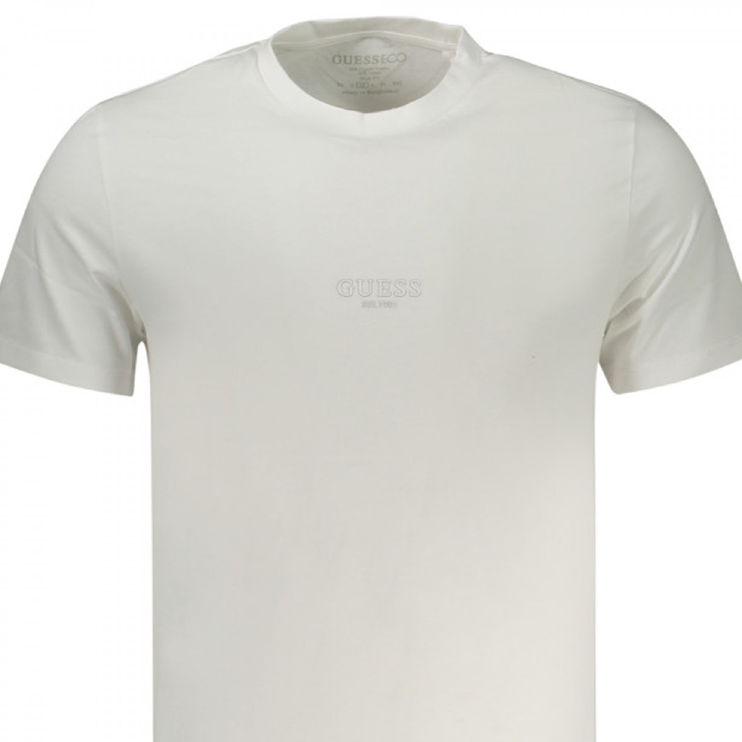 Guess Jeans Ανδρική κοντομάνικη μπλούζα  M2YI72I3Z14_BIG011 Λευκό