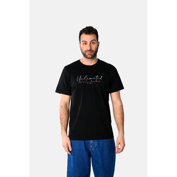 Life Style Butiken Ανδρική κοντομάνικη μπλούζα LS12531036 Black