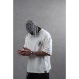 Life Style Butiken Ανδρική κοντομάνικη μπλούζα oversized LS110025 Εκρού 1
