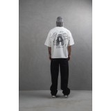Life Style Butiken Ανδρική κοντομάνικη μπλούζα oversized LS110025 Εκρού 6
