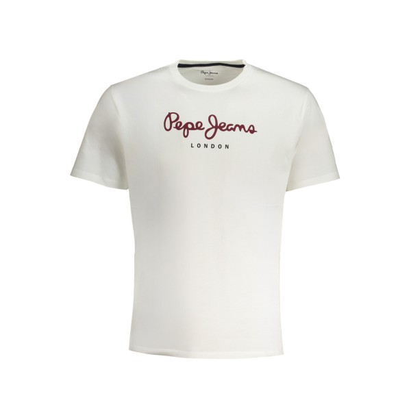 PEPE JEANS Ανδρική κοντομάνικη μπλούζα PM508208EGGON_BI800 Λευκό