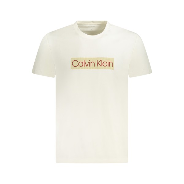 CALVIN KLEIN Ανδρική Κοντομάνικη Μπλούζα J30J327472_BIYAS Off White 