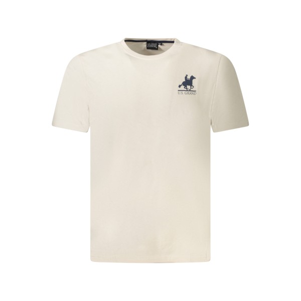 U.S Grand Polo equipment & apparel Ανδρική κοντομάνικη μπλούζα AU02647_BE17SABBI Εκρού