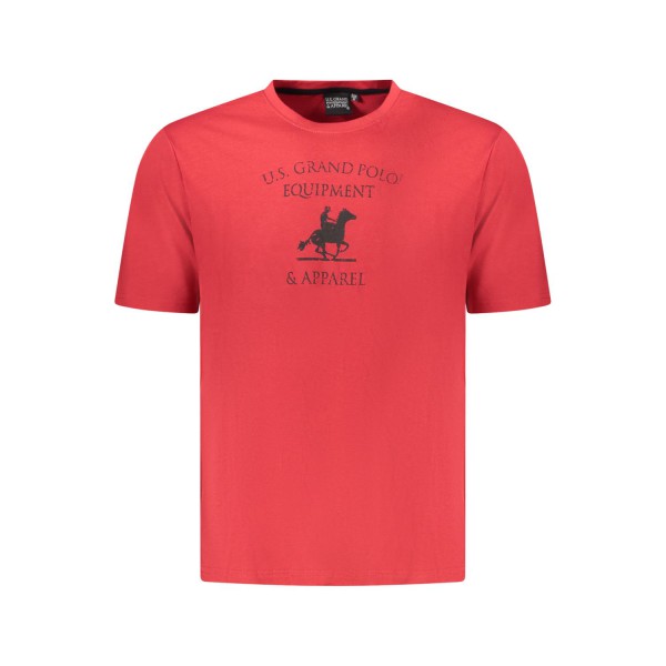 U.S Grand Polo equipment & apparel Ανδρική κοντομάνικη μπλούζα AU02649_RO8ROSSO Κόκκινο