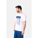 Life Style Butiken Ανδρική κοντομάνικη μπλούζα LS12531042 Λευκό 3