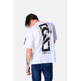 Life Style Butiken Ανδρική κοντομάνικη μπλούζα oversized LS12531075 Λευκό 3