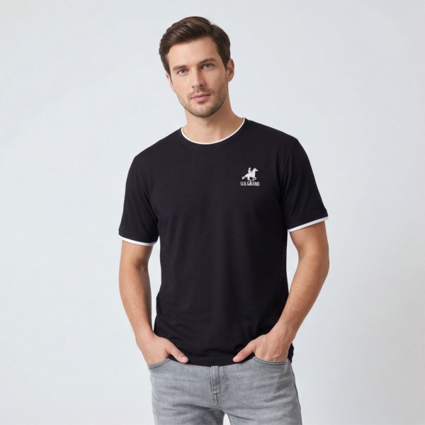 U.S Grand Polo equipment & apparel Ανδρική Κοντομάνικη Μπλούζα AU02644_NE23NERO