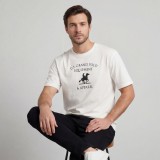 U.S Grand Polo equipment & apparel Ανδρική κοντομάνικη μπλούζα AU02649_BI6BIANC Λευκό 3