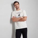 U.S Grand Polo equipment & apparel Ανδρική κοντομάνικη μπλούζα AU02649_BI6BIANC Λευκό 4