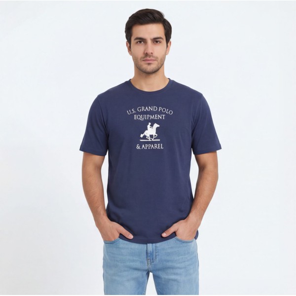 U.S Grand Polo equipment & apparel Ανδρική κοντομάνικη μπλούζα AU02649_BL1NAVY