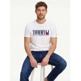 Tommy Hilfiger Ανδρική κοντομάνικη μπλούζα DM0DM21941_BIYBL Λευκό 2