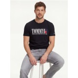 Tommy Hilfiger Ανδρική κοντομάνικη μπλούζα DM0DM21941_NEBDS Black 2