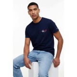 Tommy Hilfiger Ανδρική κοντομάνικη μπλούζα DM0DM22538_BLC1G Navy 2